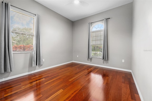 1711 145th St E, Sarasota, FL 34212 - unfurnished room featuring hardwood / wood-style floors and ceiling fan