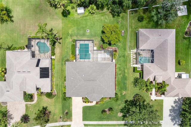 1711 145th St E, Sarasota, FL 34212 - drone / aerial view of a pool area