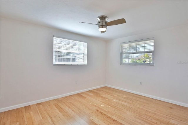 7355 Cass Cir, Sarasota, FL 34231 - unfurnished room with light wood-type flooring and a ceiling fan