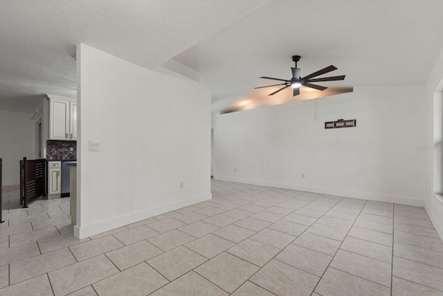 5433 81st Avenue Cir E, Palmetto, FL 34221 - empty room with light tile patterned floors, a ceiling fan, and baseboards