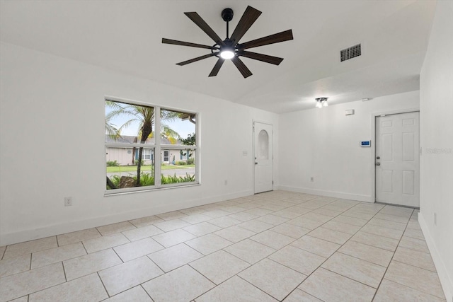 5433 81st Avenue Cir E, Palmetto, FL 34221 - unfurnished room with ceiling fan, light tile patterned floors, and baseboards