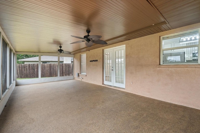 5433 81st Avenue Cir E, Palmetto, FL 34221 - unfurnished sunroom featuring french doors