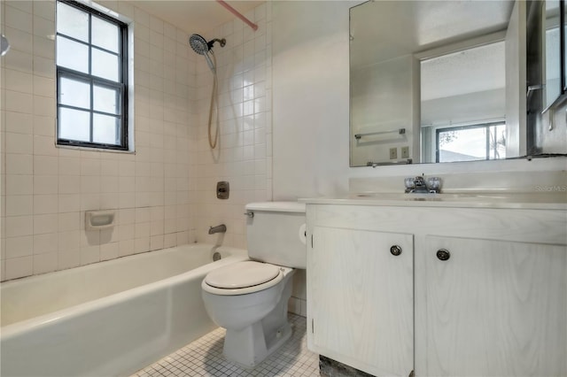 2727 75th St W Unit 1Af, Bradenton, FL 34209 - full bathroom with vanity, shower / bathtub combination, and tile patterned floors