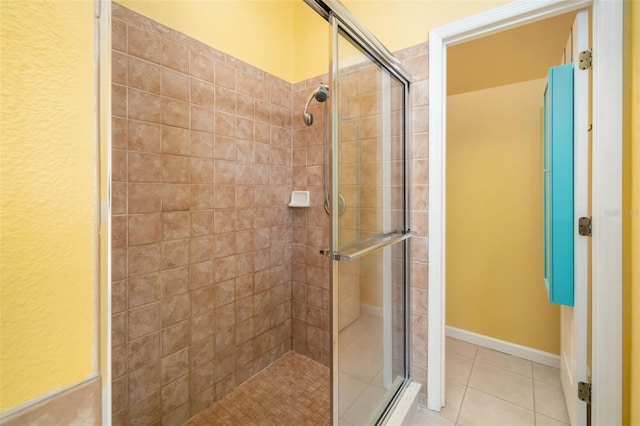 5609 Spanish Point Ct, Palmetto, FL 34221 - full bath with a stall shower and tile patterned flooring