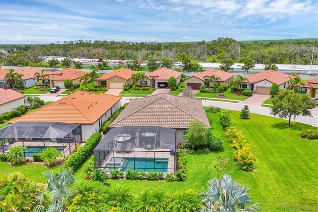 4524 Baltry Ct, Bradenton, FL 34211 - aerial view of residential area with a pool