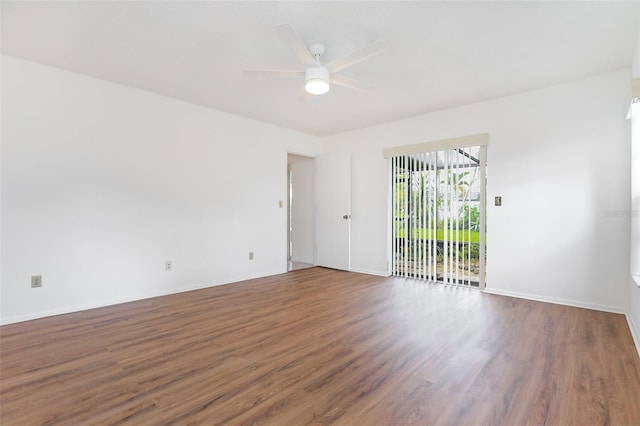 7401 3rd Ave NW, Bradenton, FL 34209 - spare room featuring wood finished floors and a ceiling fan