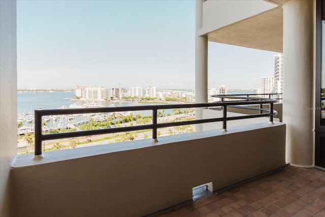 1255 N Gulfstream Ave Unit 1104, Sarasota, FL 34236 - balcony with a city view and a water view