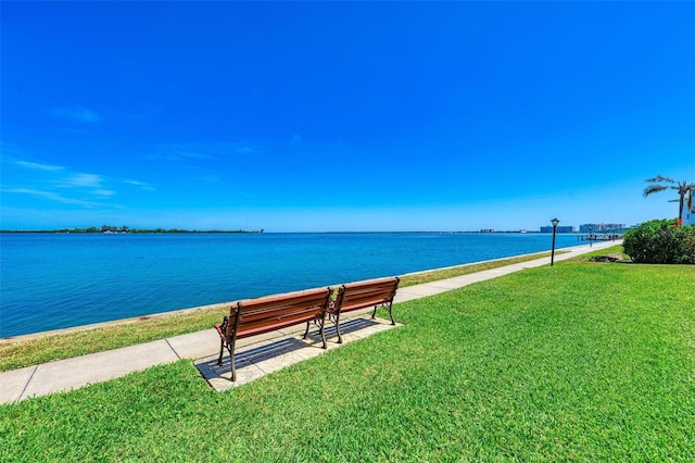 767 John Ringling Blvd Unit 25, Sarasota, FL 34236 - view of property's community featuring a water view and a lawn