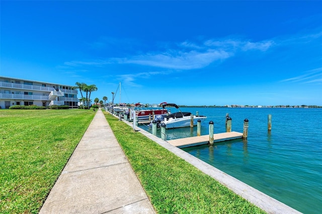 767 John Ringling Blvd Unit 25, Sarasota, FL 34236 - dock featuring a lawn and a water view