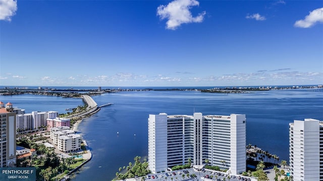 555 Quay Cmn Unit 1801, Sarasota, FL 34236 - view of urban area featuring a large body of water and a notable bridge