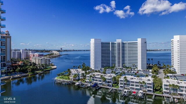 555 Quay Cmn Unit 1801, Sarasota, FL 34236 - water view featuring nearby urban area