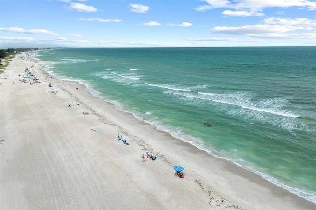 5806 Gulf Dr Unit 201S, Holmes Beach, FL 34217 - bird's eye view of waterfront with a beach