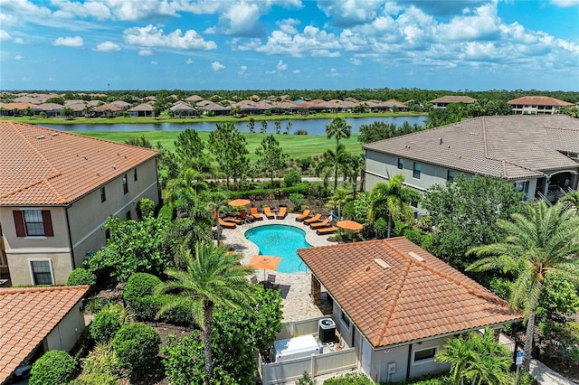 13609 Messina Loop Unit 104, Bradenton, FL 34211 - aerial perspective of suburban area featuring a nearby body of water