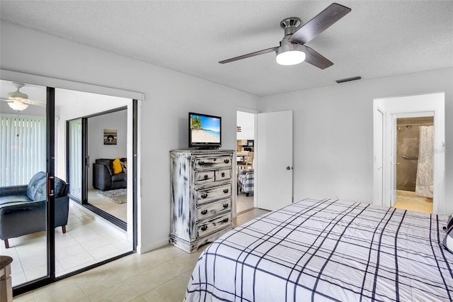 3362 Sandleheath Unit 12, Sarasota, FL 34235 - bedroom with ceiling fan and light tile patterned floors