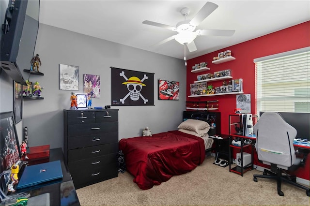 8937 Excelsior Loop, Venice, FL 34293 - bedroom featuring carpet flooring, an office area, and a ceiling fan
