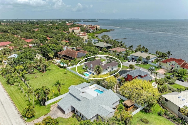 3903 Bayside Dr, Bradenton, FL 34210 - aerial perspective of suburban area with a nearby body of water