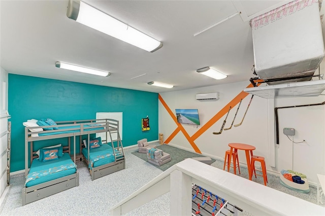 3903 Bayside Dr, Bradenton, FL 34210 - misc room with a wall unit AC, baseboards, and carpet flooring