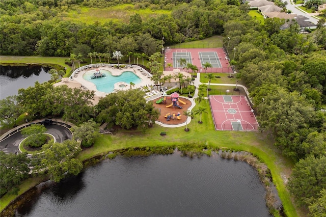 826 Honeyflower Loop, Bradenton, FL 34212 - bird's eye view of a nearby body of water and a pool area