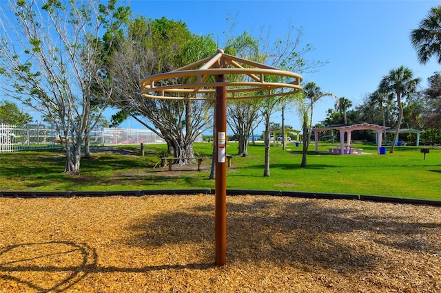 6731 Washington Pl, Bradenton, FL 34207 - view of community with a gazebo and a lawn