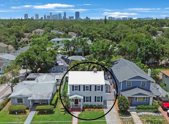 480 28th Ave N, Saint Petersburg, FL 33704 - aerial perspective of suburban area featuring city skyline