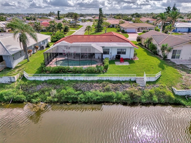 74 Windsor Dr, Englewood, FL 34223 - aerial view of residential area with a large body of water