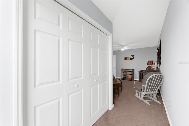 4644 Vignette Way, Sarasota, FL 34240 - hall featuring light colored carpet and baseboards