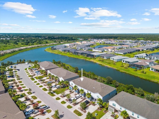 4644 Vignette Way, Sarasota, FL 34240 - aerial perspective of suburban area featuring a large body of water