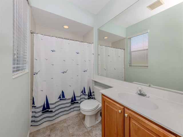 673 Crane Prairie Way, Osprey, FL 34229 - bathroom featuring vanity, tile patterned floors, and curtained shower