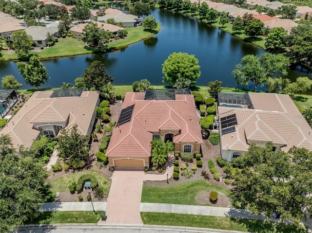 673 Crane Prairie Way, Osprey, FL 34229 - aerial perspective of suburban area with a large body of water