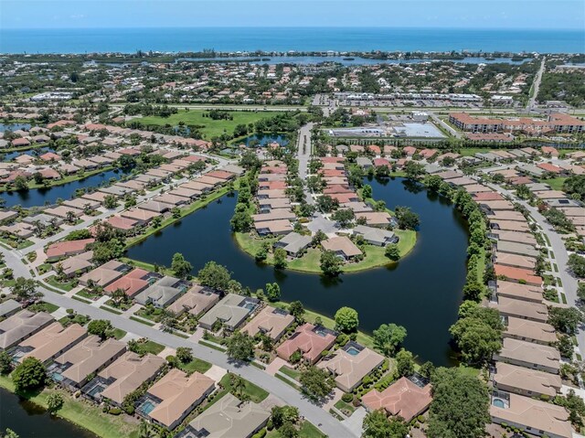 673 Crane Prairie Way, Osprey, FL 34229 - aerial perspective of suburban area featuring a nearby body of water