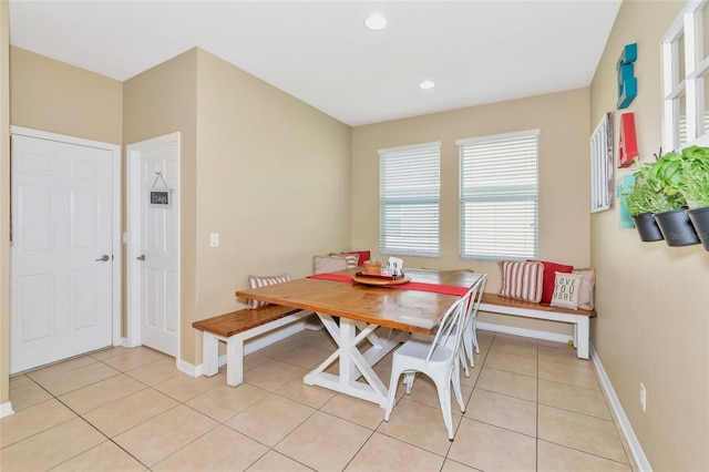 11324 77th St E, Parrish, FL 34219 - dining area with breakfast area, light tile patterned flooring, and recessed lighting