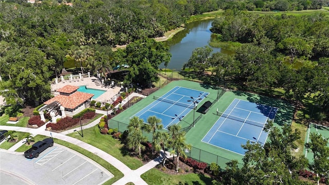 5018 Hanging Moss Ln, Sarasota, FL 34238 - bird's eye view of a nearby body of water and a heavily wooded area