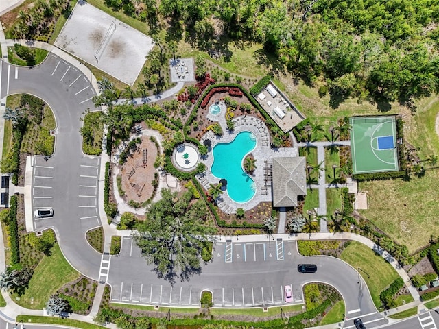 15316 Shady Palms Ln, Nokomis, FL 34275 - aerial view of property's location with a pool area