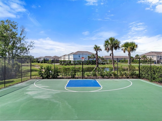 15316 Shady Palms Ln, Nokomis, FL 34275 - view of sport court with community basketball court and a residential view