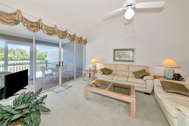 1316 Perico Point Cir, Bradenton, FL 34209 - living area with carpet flooring and ceiling fan