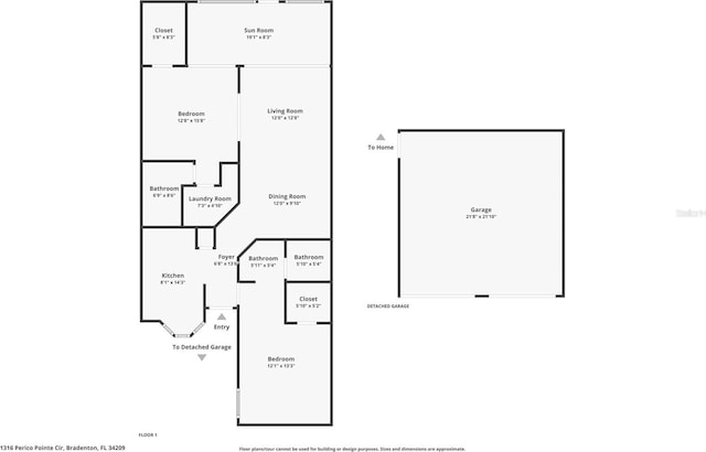 1316 Perico Point Cir, Bradenton, FL 34209 - view of property floor plan