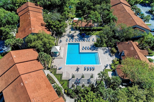 4057 Crockers Lake Blvd Unit 15, Sarasota, FL 34238 - drone / aerial view of a pool area