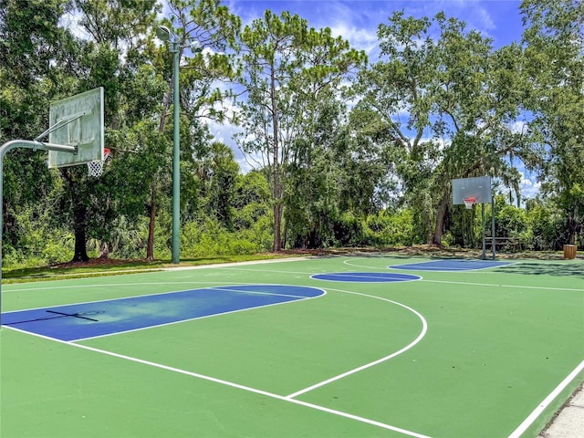 5500 Longwood Run Blvd Unit 203, Sarasota, FL 34243 - view of sport court featuring community basketball court and view of wooded area