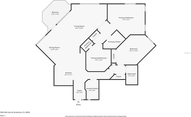 7820 34th Ave W Unit 102, Bradenton, FL 34209 - view of property floor plan
