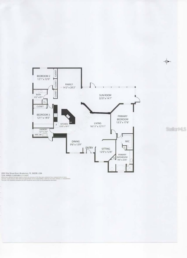 2912 51st St E, Bradenton, FL 34208 - view of home floor plan