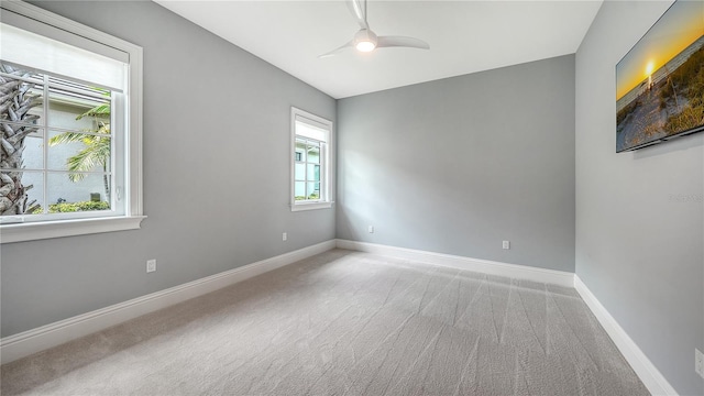 14665 Como Cir, Lakewood Ranch, FL 34202 - carpeted empty room featuring ceiling fan and baseboards