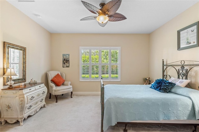 2070 Crystal Lake Trl, Bradenton, FL 34211 - bedroom featuring light carpet and ceiling fan