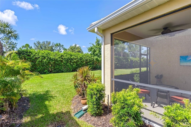 2070 Crystal Lake Trl, Bradenton, FL 34211 - view of green lawn with a ceiling fan