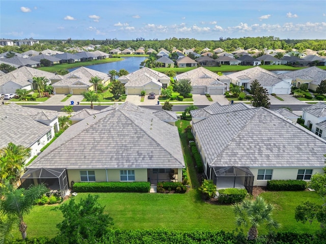 2070 Crystal Lake Trl, Bradenton, FL 34211 - aerial perspective of suburban area featuring a large body of water