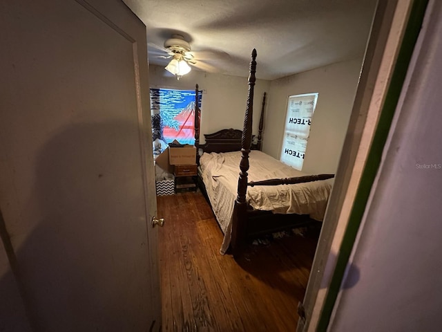 2230 50th Ave N, Saint Petersburg, FL 33714 - bedroom with dark wood-style floors and ceiling fan
