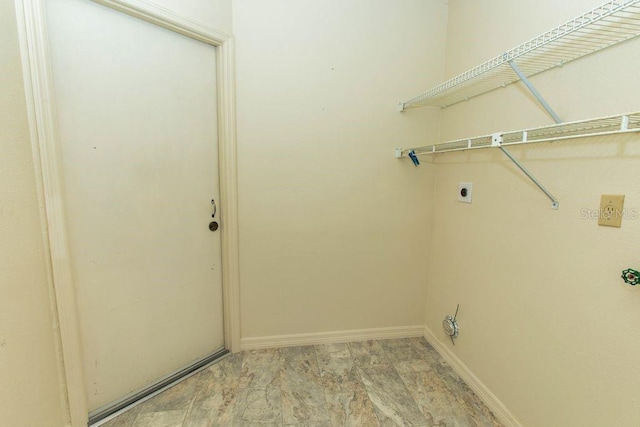 5213 20th Street Ct E, Bradenton, FL 34203 - laundry area featuring hookup for an electric dryer and baseboards