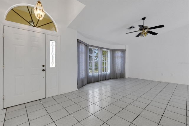 1026 Graham Rd, Venice, FL 34293 - entryway featuring light tile patterned flooring and ceiling fan