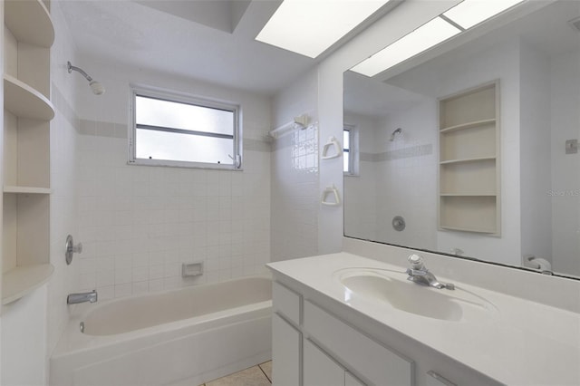 1026 Graham Rd, Venice, FL 34293 - bathroom with vanity, shower / bathtub combination, and tile patterned floors