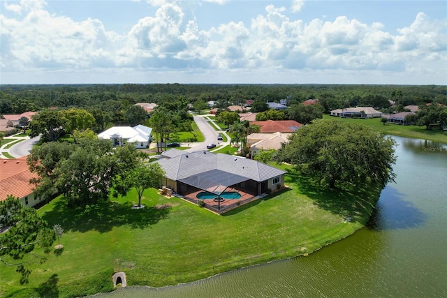 8312 Misty Lake Cir, Sarasota, FL 34241 - aerial perspective of suburban area featuring a nearby body of water
