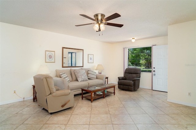 4165 66th Street Cir W Unit H, Bradenton, FL 34209 - living area featuring ceiling fan and light tile patterned flooring